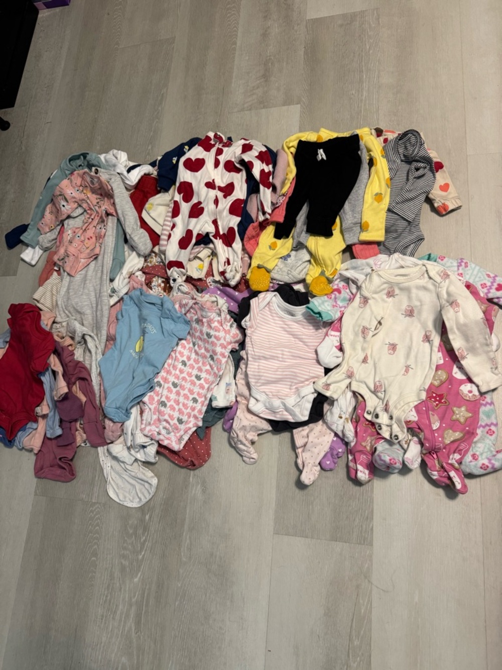 Mixed Baby Onesies and Footed Pajamas - Multi Color